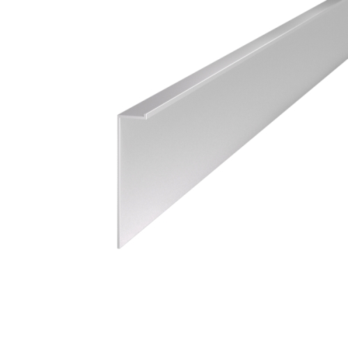 Плинтус алюминиевый скрытого монтажа АЛЮПРО ПАС-3429 серый 70х2500 мм 