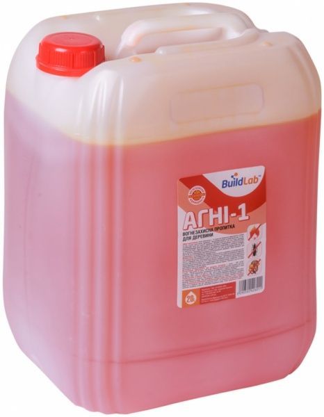 Вогнебіозахист BuildLab Агні-1 світло-жовтий 20 л 20 кг