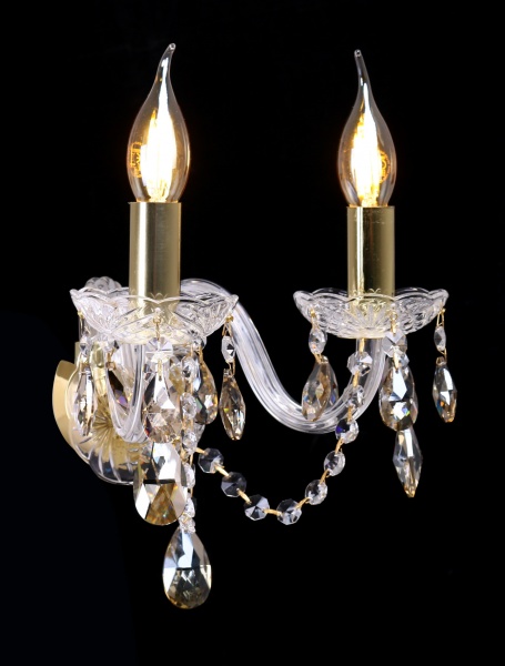 Бра Crystal Life AP801/02-K14GO.CG 2x40 Вт E14 золото 