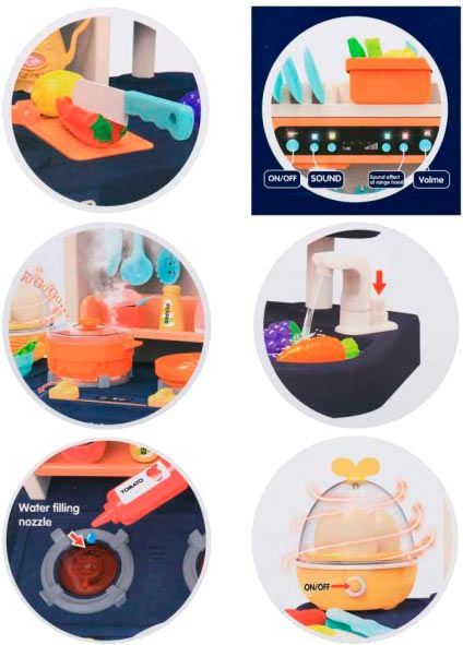 Кухня с водой и паром высота 94 см Mega Kitchen ODT115471