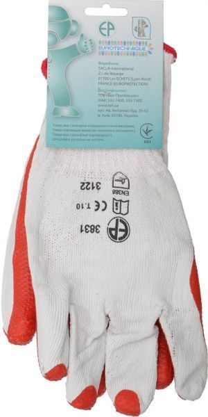 Перчатки Eurotechnique с покрытием латекс XL (10) 3831