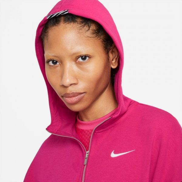Джемпер Nike W NSW ICN CLSH HOODIE QZ MIX CZ8164-615 р. XL малиновый