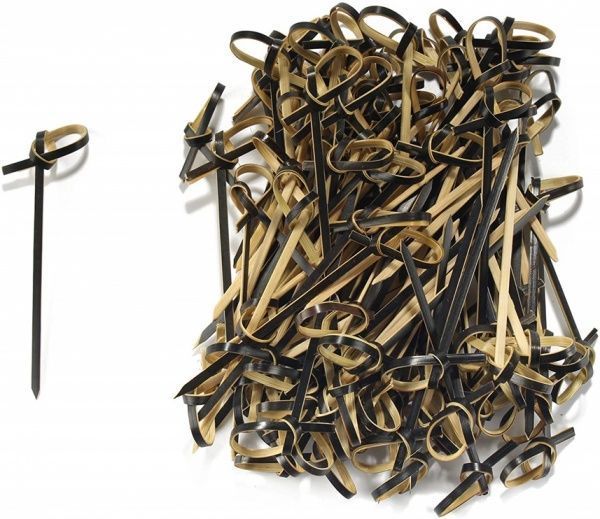 Шпажки Eco party Пика узелок черный 100 мм BKS-10B 100 шт.