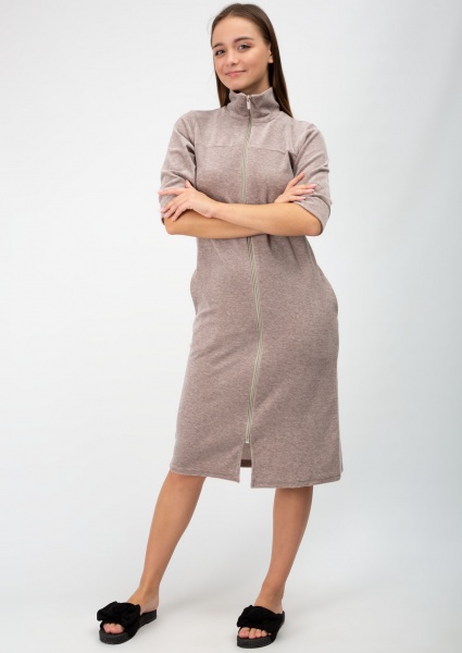 Халат велюровий Roksana 1006/50203 р. XXL капучино 