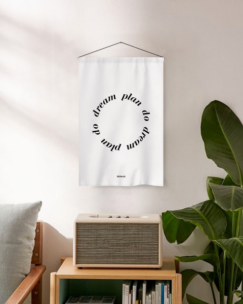Флаг Dream&Do Flag Dream Plan Do 60x40 см белый с рисунком 