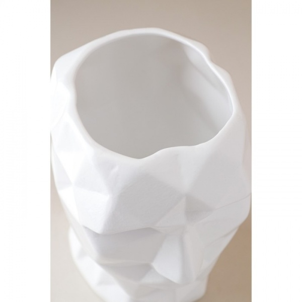 Ваза керамическая Nana ceramics Кай белый глянец 19 см 