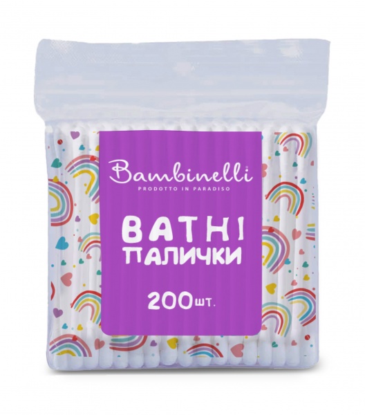 Ватные палочки Bambinelli 200 шт. (мягкая)