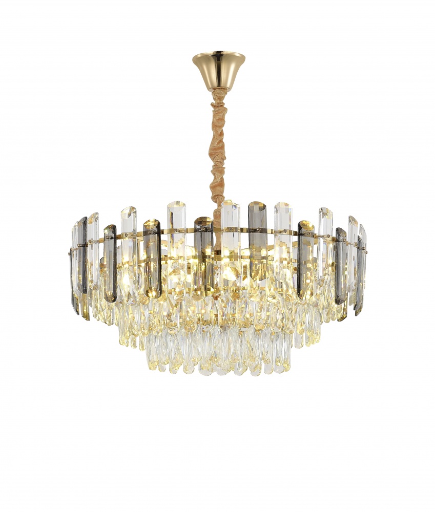 Люстра стельова Sensio Estela 8xE14 золото/хром/чорний PA-89010-600