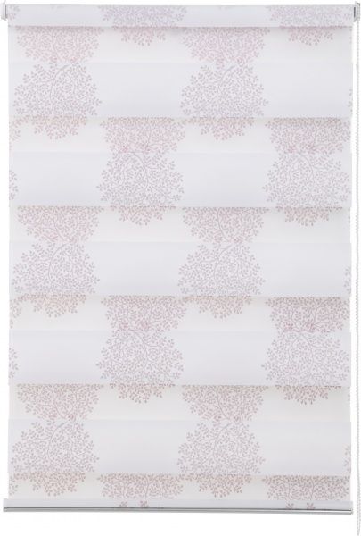 Ролета мини день-ночь Delfa СРШУ-01МК-44801 73x160 см кремово-сиреневая 