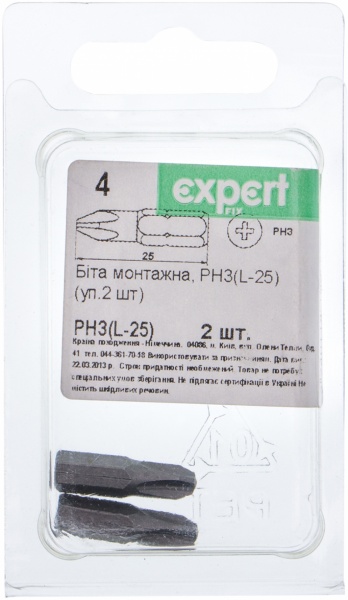 Біта Expert Fix PH3x25 мм 2 шт. 40114105