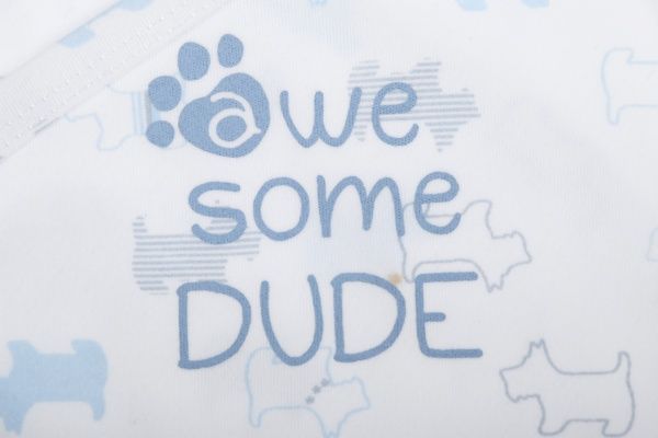 Боди детское Фламинго ясельное Собачки р.68 бело-голубой 141-222-13 