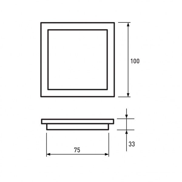 Светильник светодиодный Eurolamp Glass Downlight квадратный 6 Вт 3000 К белый 