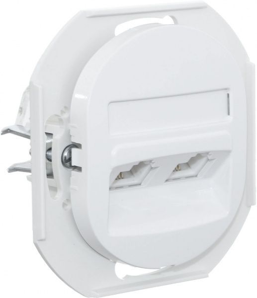 Розетка телефонна подвійна Aling-Conel Eon білий E613.0