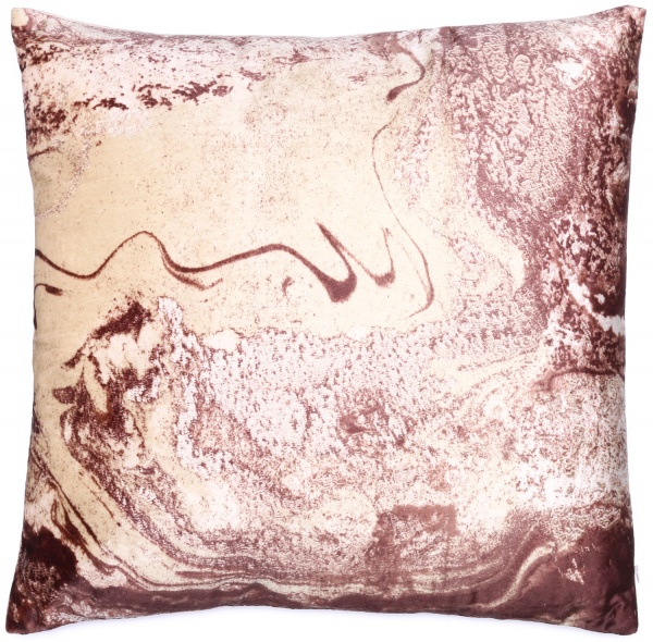 Подушка декоративна Мармур 45x45 см коричневий із принтом HOME&STYLING 