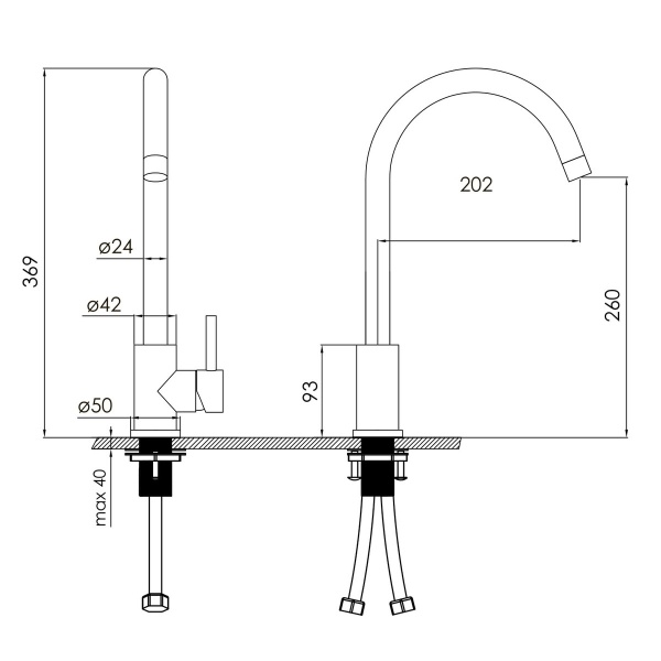 Смеситель для кухни VOLLE CRUZE 1547.110115 золото
