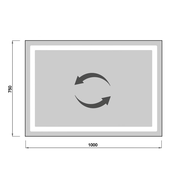 Дзеркало з вбудованим підсвічуванням Мойдодир OLIVE 100x70 