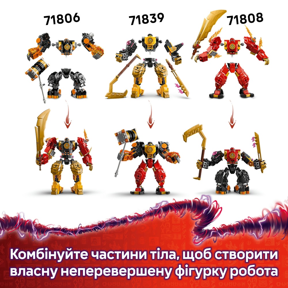 Конструктор LEGO NINJAGO Боевой робот Арин Спин-джитсу 71839