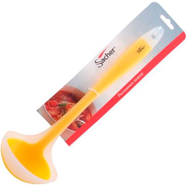 Половник Sacher силиконовый желтый