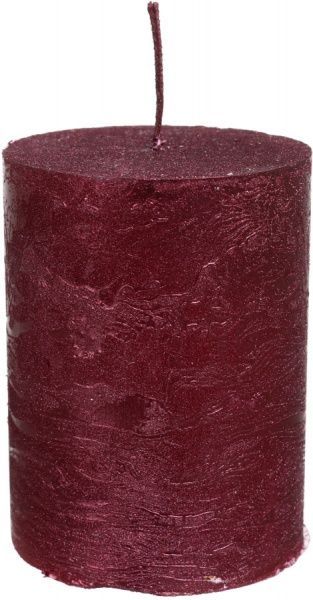 Свеча Цилиндр металлик бордовый ESTE