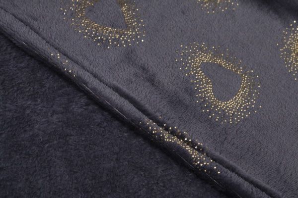 Плед Basic Shine Hearts 160x200 см синій La Nuit 