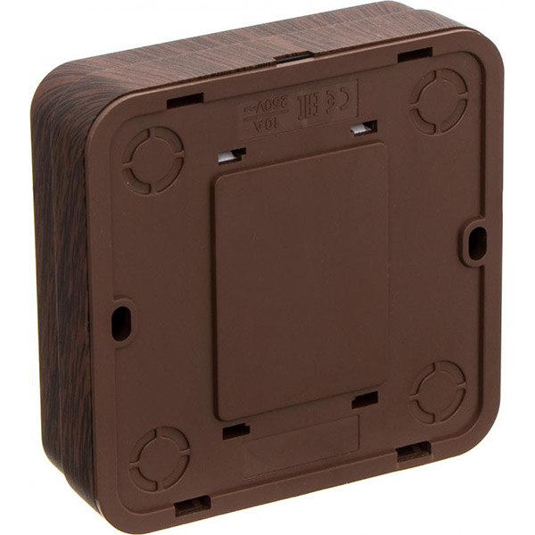 Вимикач двоклавішний Underprice IP20 без підсвітки горіх BD-SWP.MZ20G2W1-Walnut