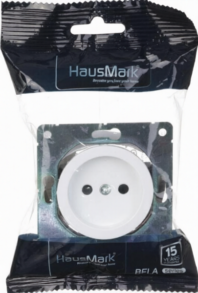 Розетка HausMark Bela SNG-SCP.RD20MG1WTG-WH біла