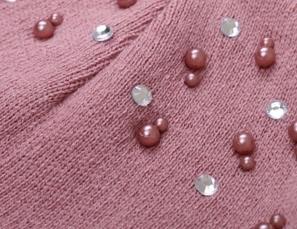 Шапочка дитяча для дівчинки Kraft+ арт. 2689 р.50-52 світла пудра 