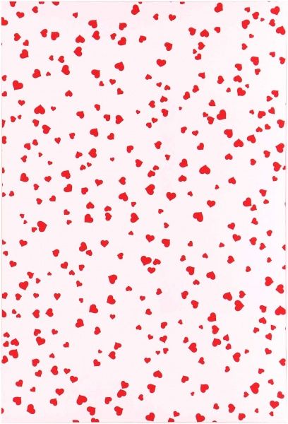 Бумага с рисунком Сердца двусторонняя белая 21x31 см 200 г/м² Heyda