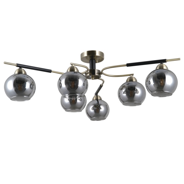 Люстра потолочная Victoria Lighting 6x40 Вт E27 черный Veda/PL6 black 