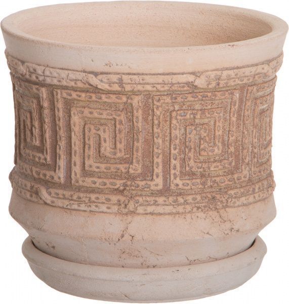 Горщик шамотний Муза мала 68 круглий 9,5л кремовий 