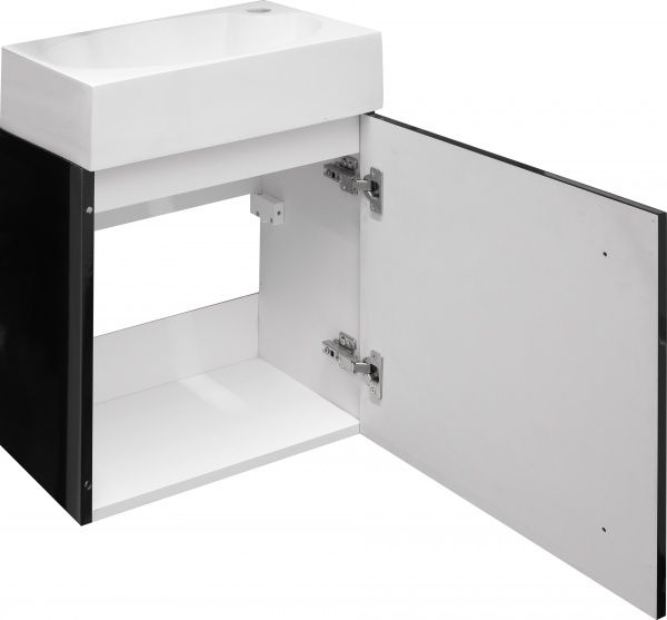 Тумба подвесная Сансервіс черная под умывальник Obi 45