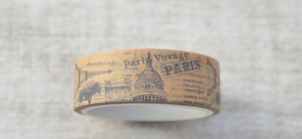 Лента бумажная самоклеющаяся Романтический Париж 1.5см * 5м 740559 