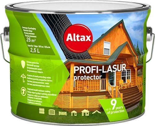 Лазурь Altax PROFI-LASUR protector Сосна мат 2,5 л