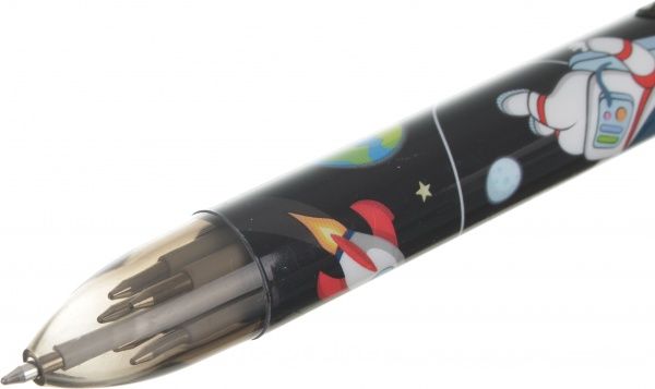 Ручка шариковая 6 цветов космонавт 