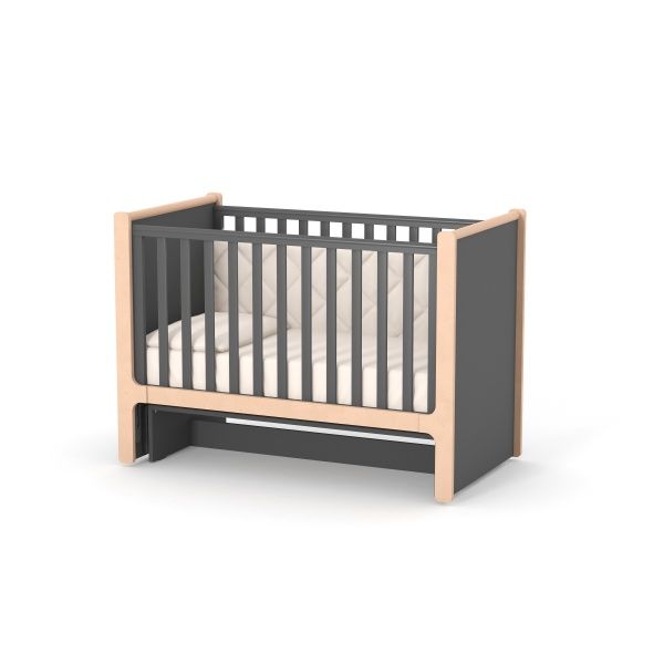 Ліжечко дитяче Veres ЛД 7 Ніцца темно-сірий 07.3.1.36.16