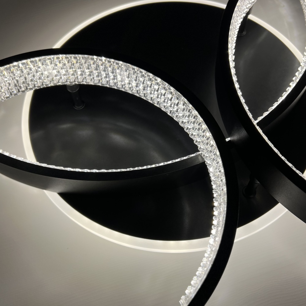 Люстра світлодіодна Luminaria 100 Вт LED-модуль чорний AKRILIKA ROUND 100W 4R BLACK