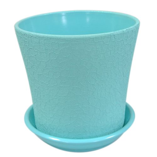 Горщик керамічний Оріана-Запоріжкераміка Вуаль круглий 2,3л шовк бірюза 