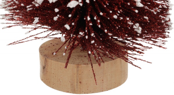 Елка декоративная настольная красная 11x30 см