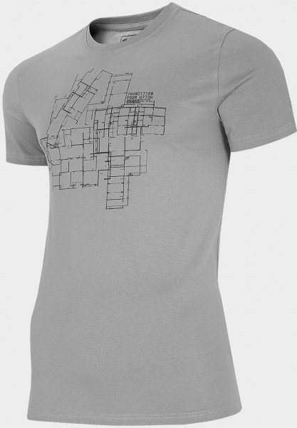 Футболка 4F D4L21-TSM210-27S р.S светло-серый