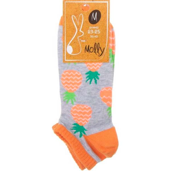 Носки женские Молли Ананас р. 23-25 серый меланж 1 пар