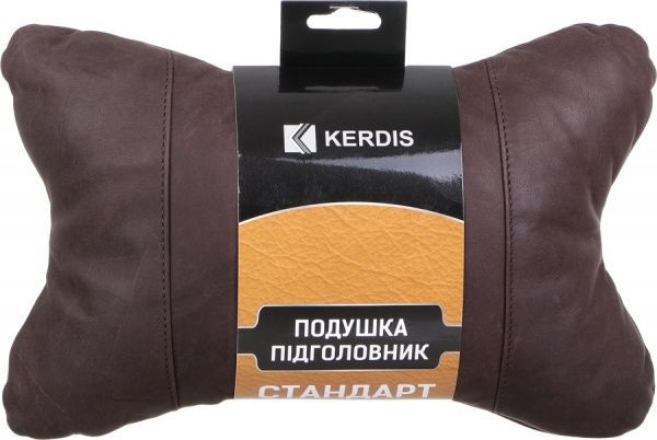 Подушка-подголовник Kerdis Standart коричневая кожа 