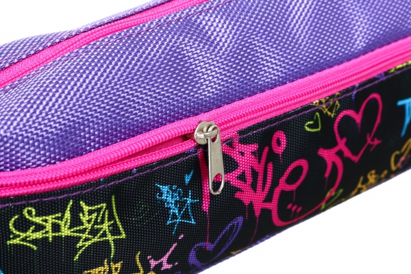 Пенал на молнии Graffiti Сердечко Lider разноцветный