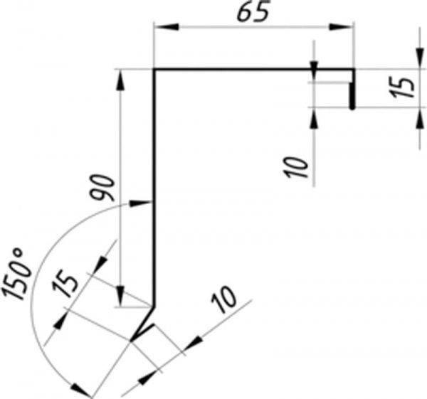 Планка фронтонная QUEENTILE №1 Terra-Cotta 2 м 