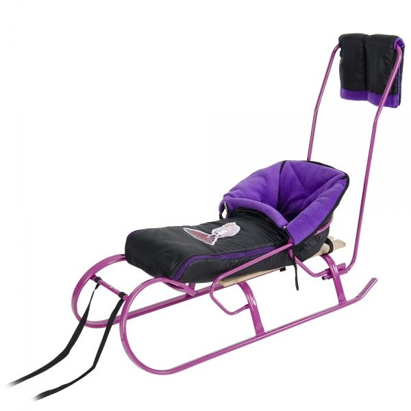 Санки Vitan + матрас Снегирь фуксия 