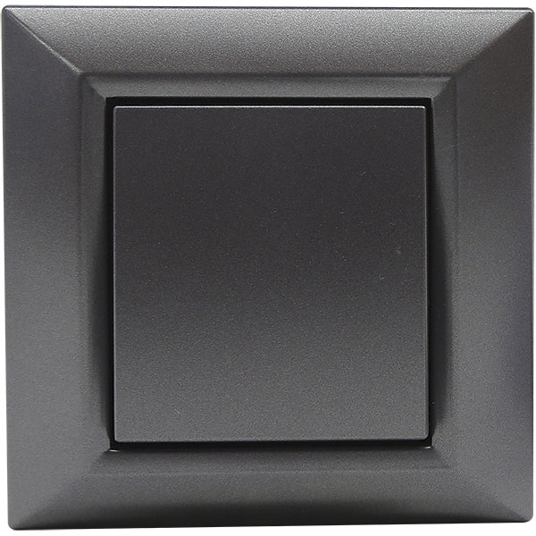 Выключатель одинарный Underprice Vesta графитовый