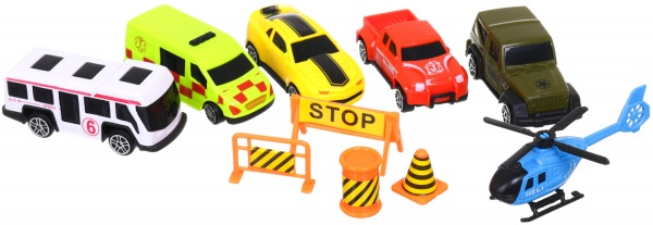 Ігровий набір Shantou місто вантажівка-кейс 42x9x13 см червоний 666-01K