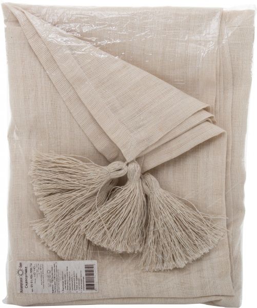 Скатертина з мереживом 145x145 см сірий Галерея льону 