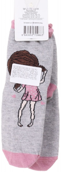 Носки для девочек ARTI 200145 р.5-6 серый 