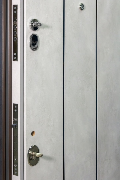 Дверь входная Булат Гарант 535 бетон антрацит 2050x950 мм левая