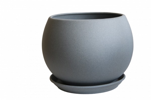 Вазон керамічний Оріана-Запоріжкераміка Куля крошка круглий 0,4 л металік (037-3-204) 